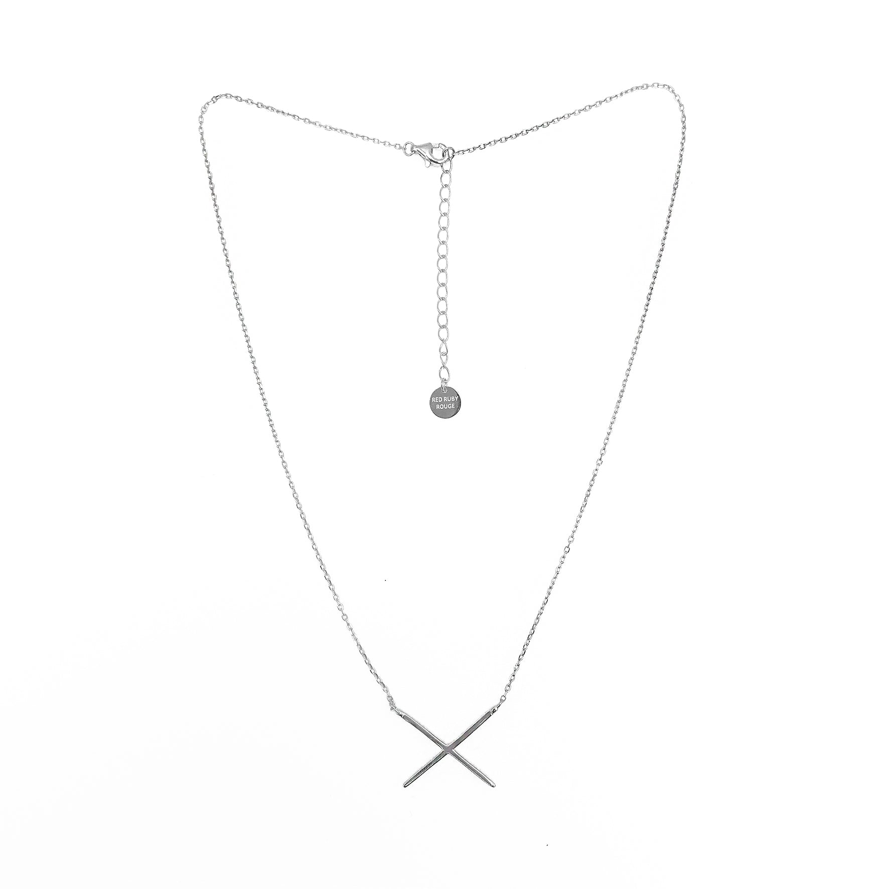 Kiss Solid Sterling Silver Necklace - RedRubyRougeBoutique