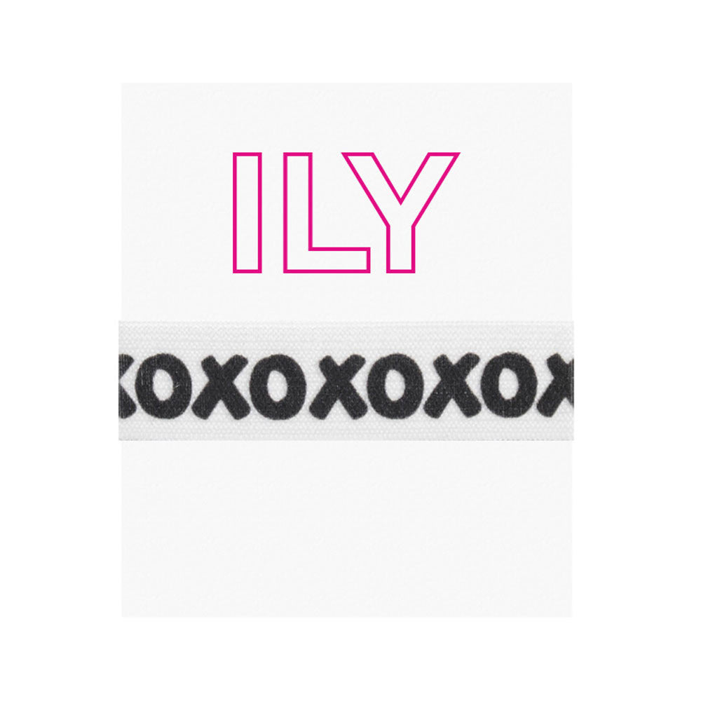 Emi Jay ‘ILY' Card with XOXO Hair Tie - RedRubyRougeBoutique