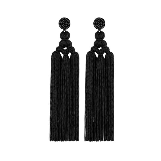 Bohemian Tassel Black Dangle earrings